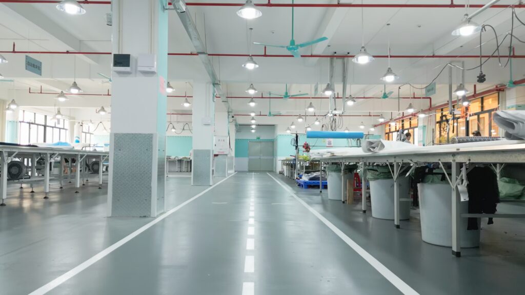 Renovated factory floor